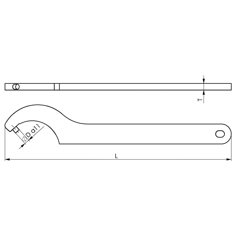 картинка Крючковый ключ со штифтом АМF 54999 от магазина "Элит-инструмент"