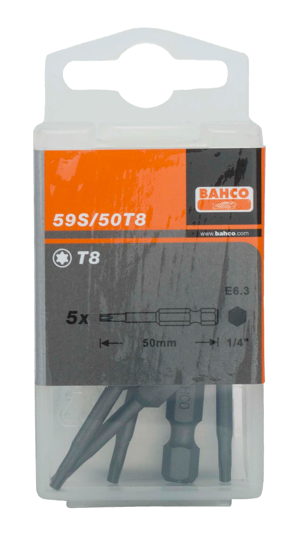 картинка Стандартные биты для отверток Torx®, 50 мм BAHCO 59S/50T8 от магазина "Элит-инструмент"