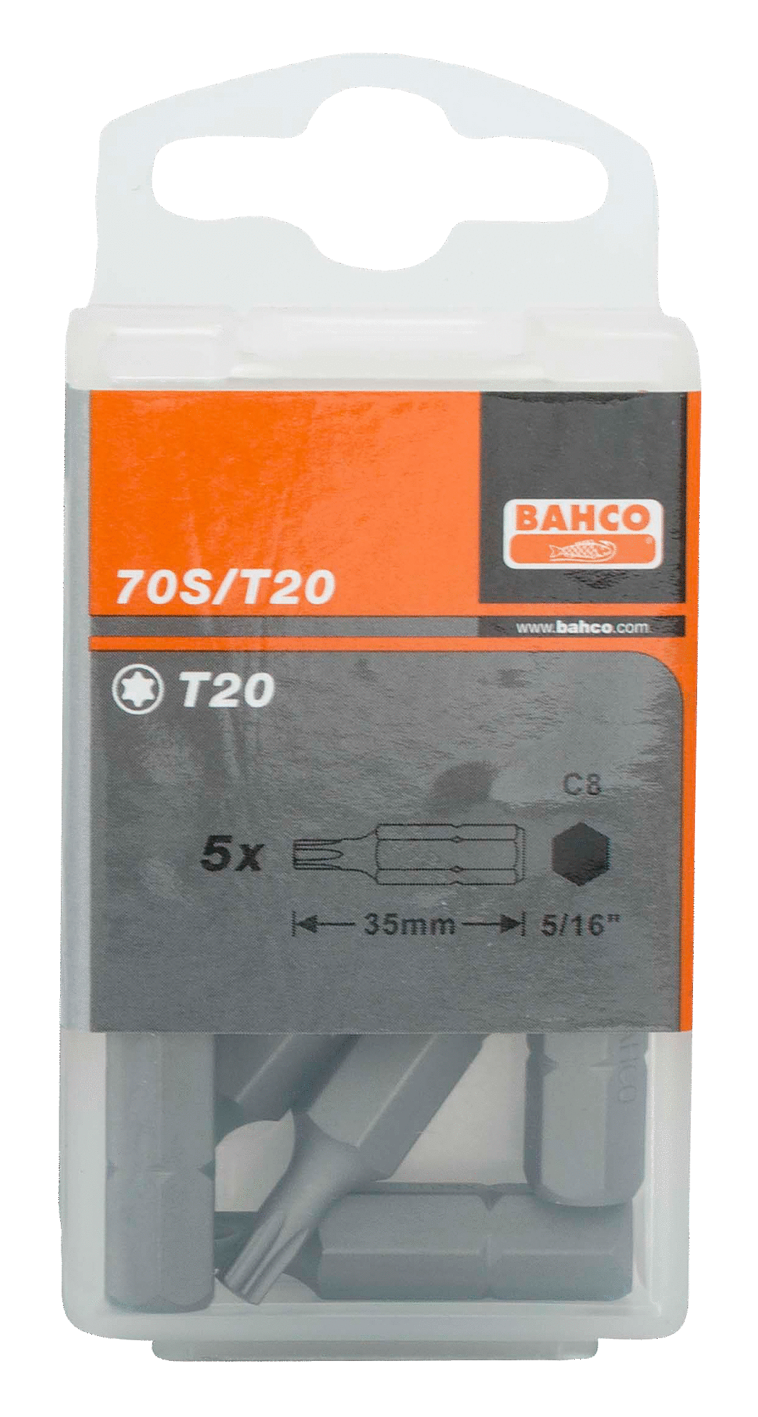 картинка Стандартные биты для отверток размером 5/16 дюйма Torx®, 35 мм BAHCO 70S/T от магазина "Элит-инструмент"