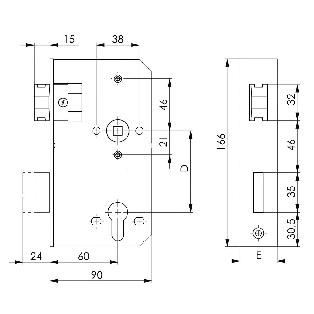 картинка Замок, оцинкованный АМF 14183 от магазина "Элит-инструмент"