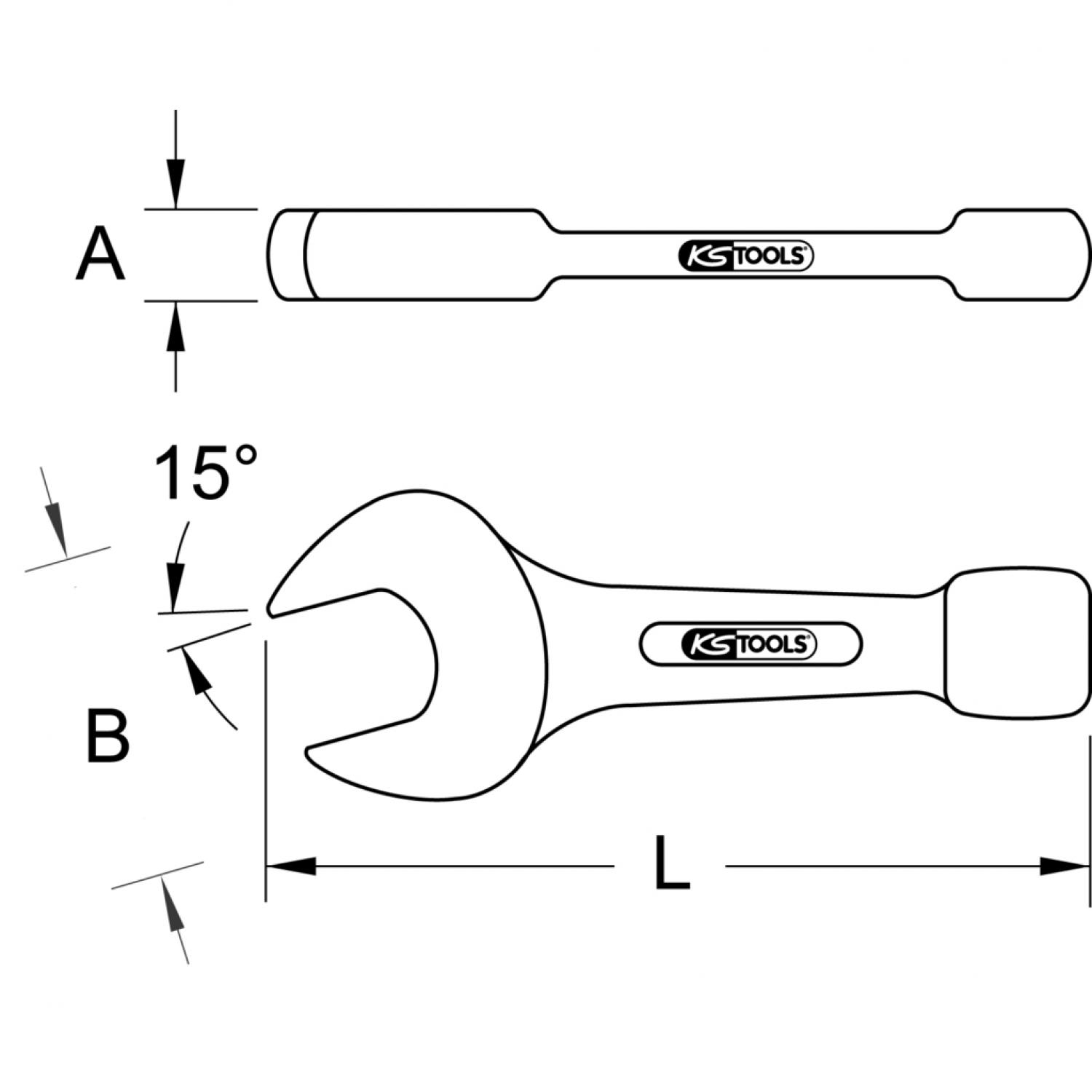 картинка Ударный рожковый ключ, 2" от магазина "Элит-инструмент"