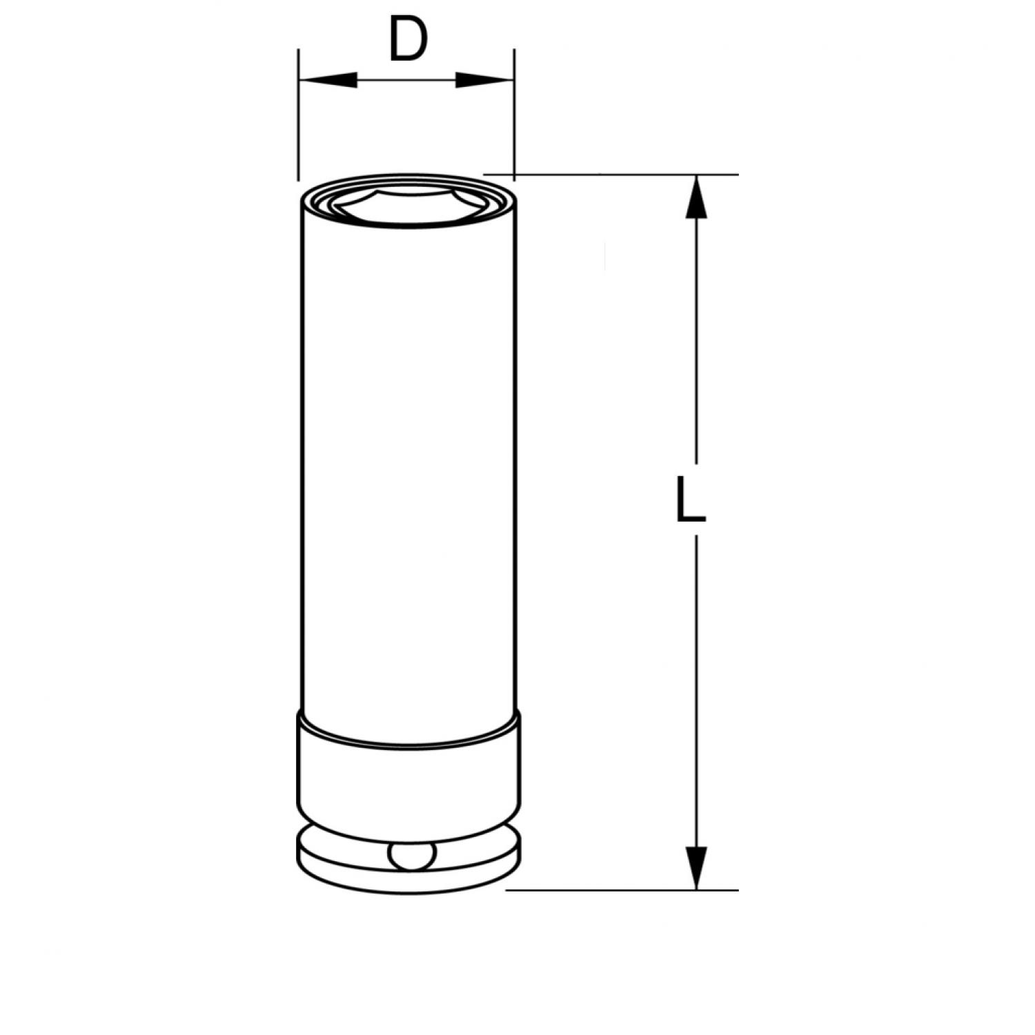картинка Специальная силовая торцовая головка для карданного вала 1/2", 27 мм подвеска от магазина "Элит-инструмент"