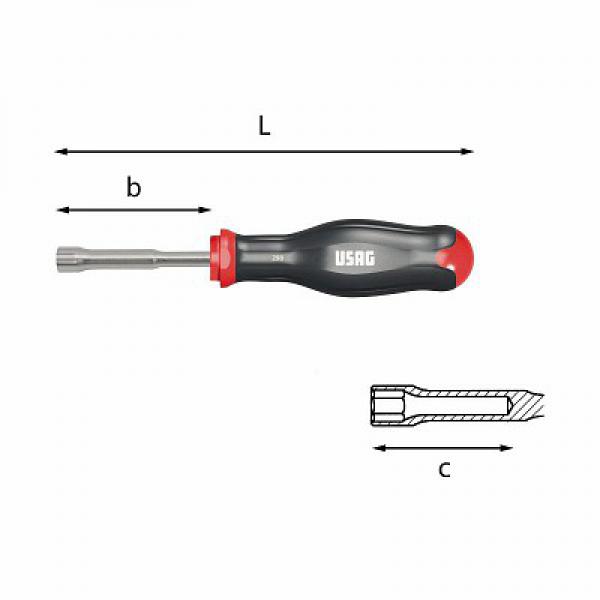 картинка Торцевые шестигранные ключи с ручкой 298 U02980251 от магазина "Элит-инструмент"