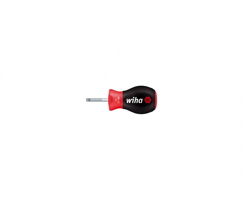 картинка Отвертка Wiha SoftFinish Slotted 302 26965 5,5 x 25 укороченная от магазина "Элит-инструмент"
