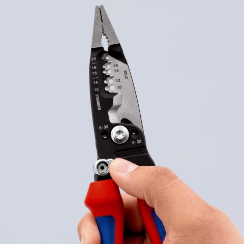 картинка KNIPEX WireStripper, многофункциональные клещи для электриков, американская модель KNIPEX 13728200  от магазина "Элит-инструмент"