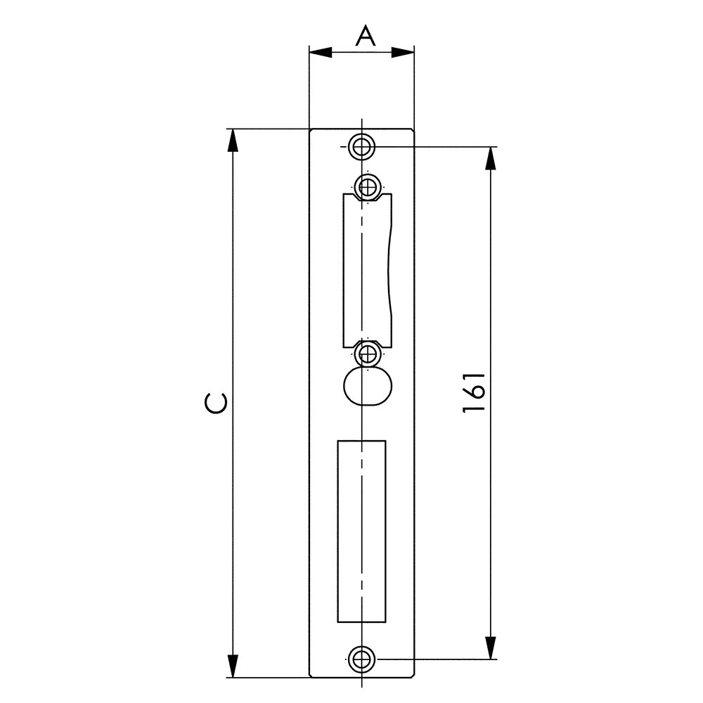 картинка Ударная пластина, оцинкованная АМF 553131 от магазина "Элит-инструмент"