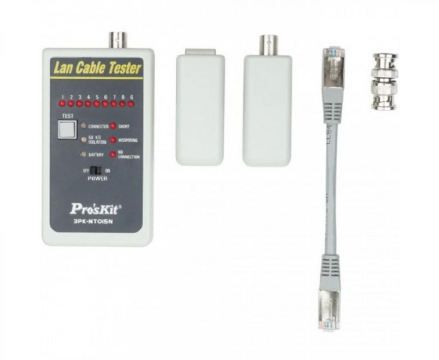 картинка Тестер сетевого кабеля ProsKit 3PK-NT015N от магазина "Элит-инструмент"