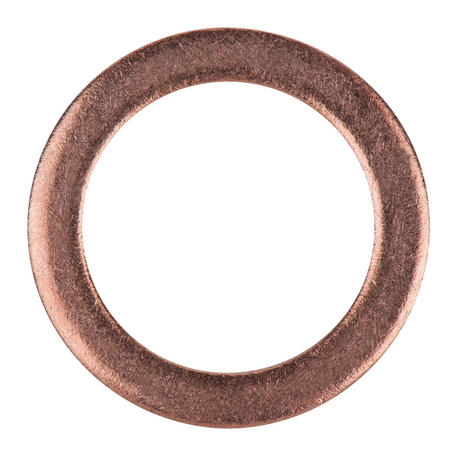 Уплотнительное кольцо, медное, внешний Ø 20 мм, внутренний Ø 14 мм, 10 шт в упаковке