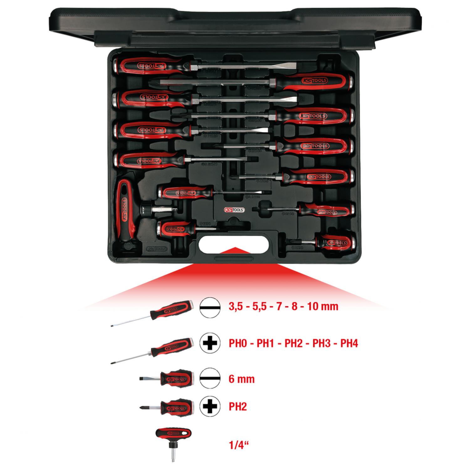 Комплект ударных отверток ERGOTORQUE®max, 13 шт