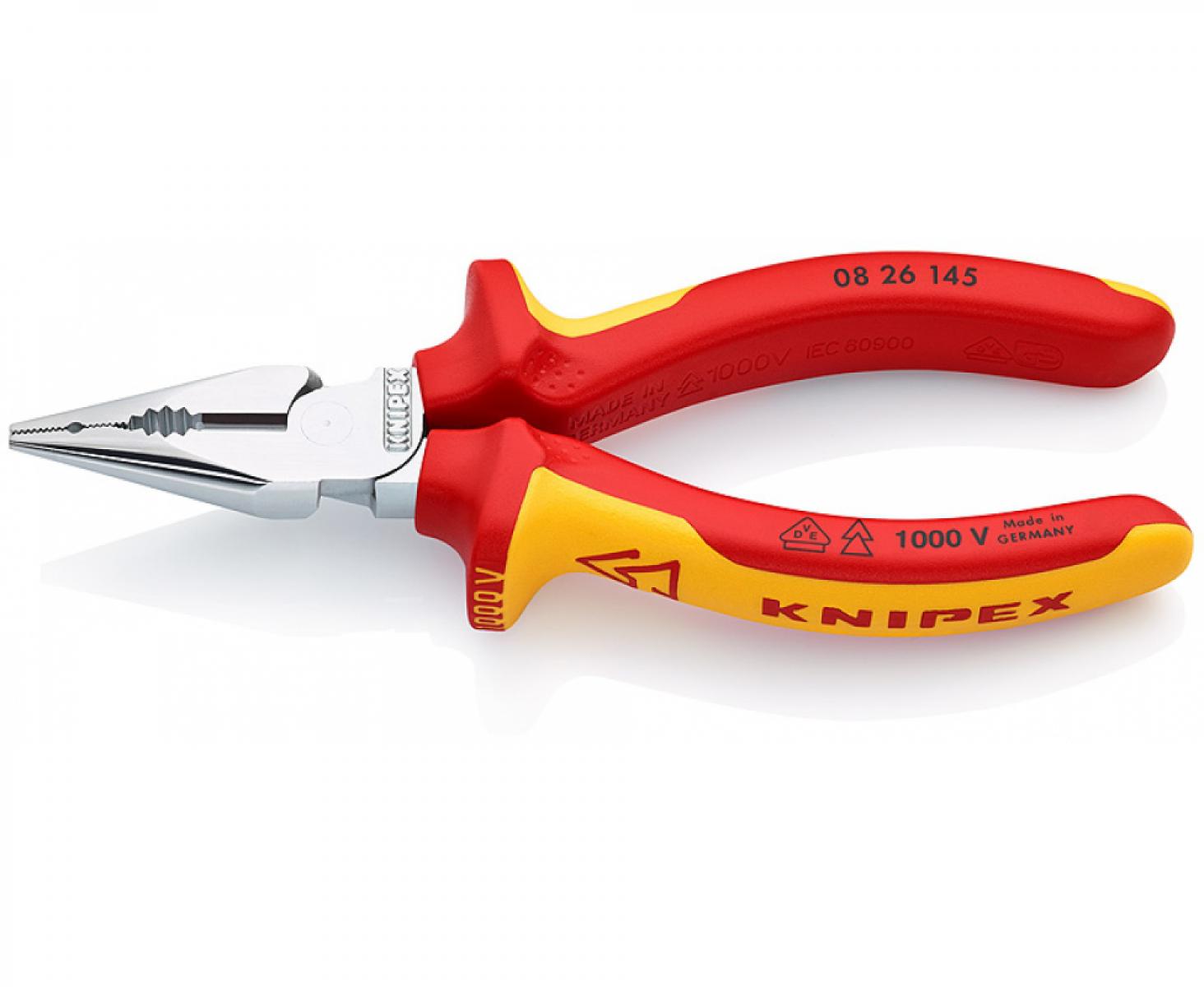 картинка Пассатижи удлиненные VDE Knipex KN-0826145 от магазина "Элит-инструмент"