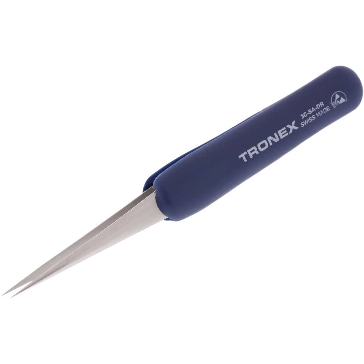 Питзеры - Tronex 3C SS ESD Rubber Grip Короткий корпус, прямой тонкий острый наконечник 3C-SA-DR