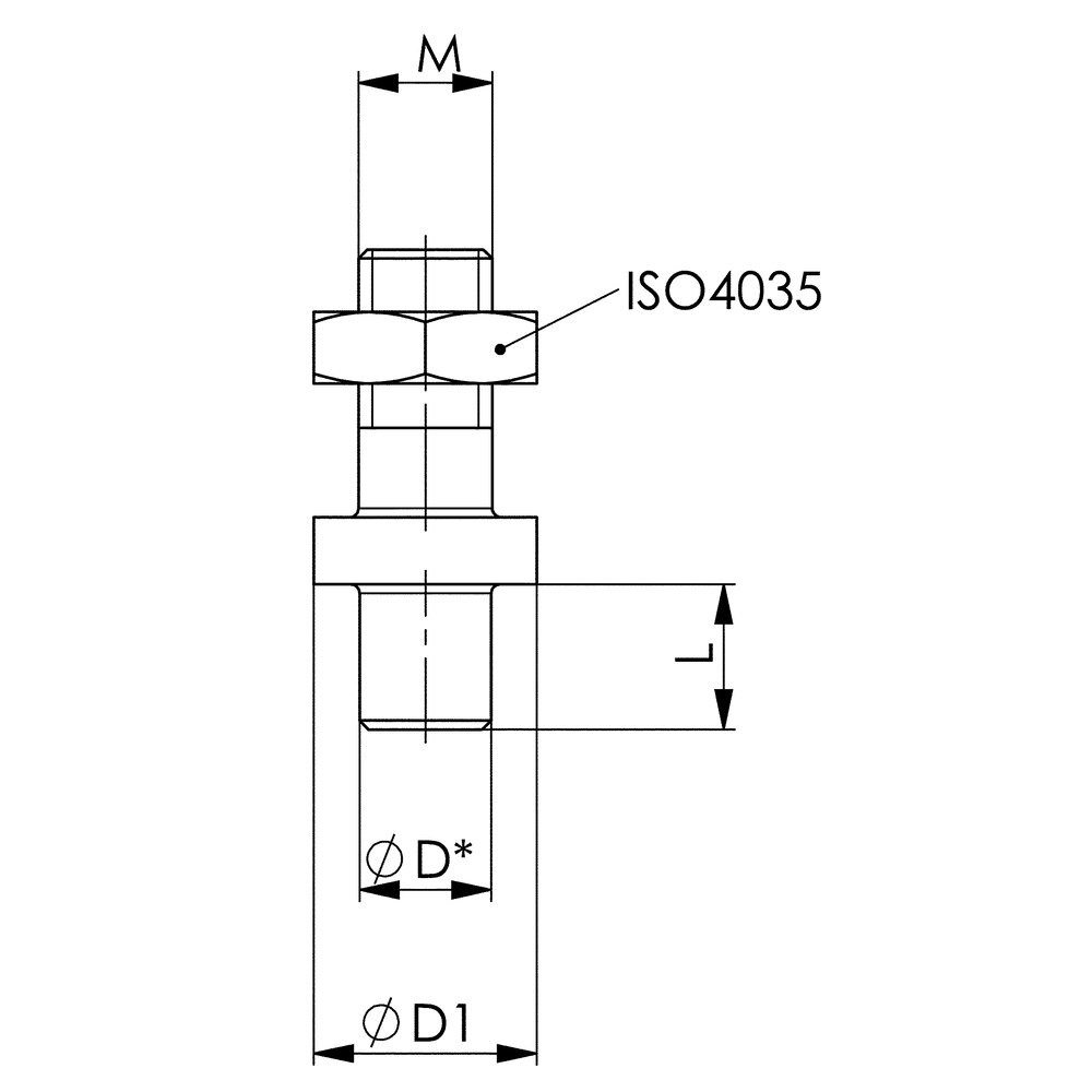 картинка Ослабленный штифт с гайкой АМF 47787 от магазина "Элит-инструмент"