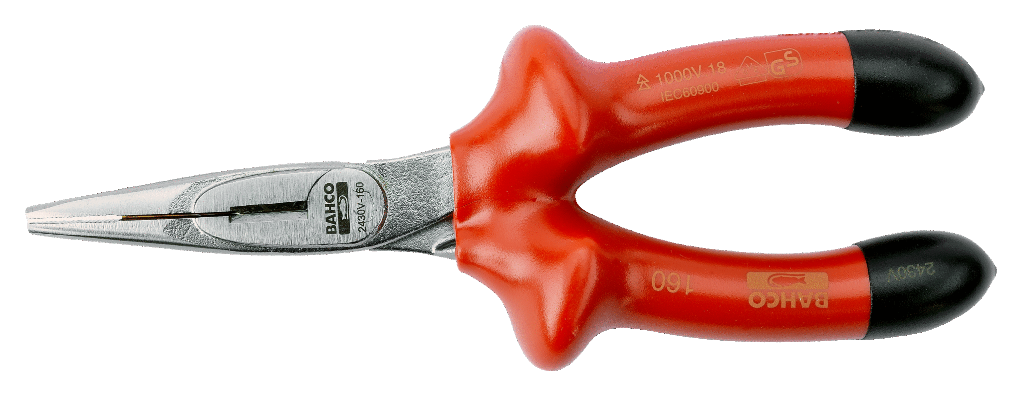 картинка Изолированные плоскогубцы с удлиненными губками. Для стальной проволоки BAHCO 2430V-200 от магазина "Элит-инструмент"