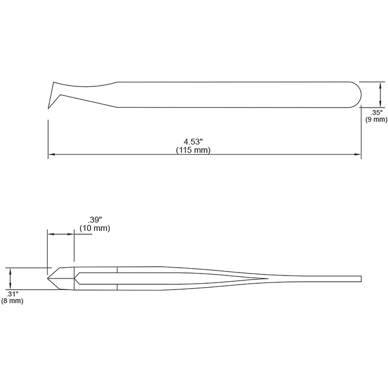 картинка Пинцет - Tronex 15AP для резки большого параллельного среза, заостренные кончики 15AP-CH от магазина "Элит-инструмент"