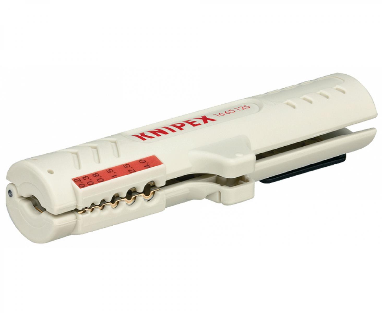 картинка Инструмент для удаления оболочки с кабелей передачи данных Knipex KN-1665125SB от магазина "Элит-инструмент"
