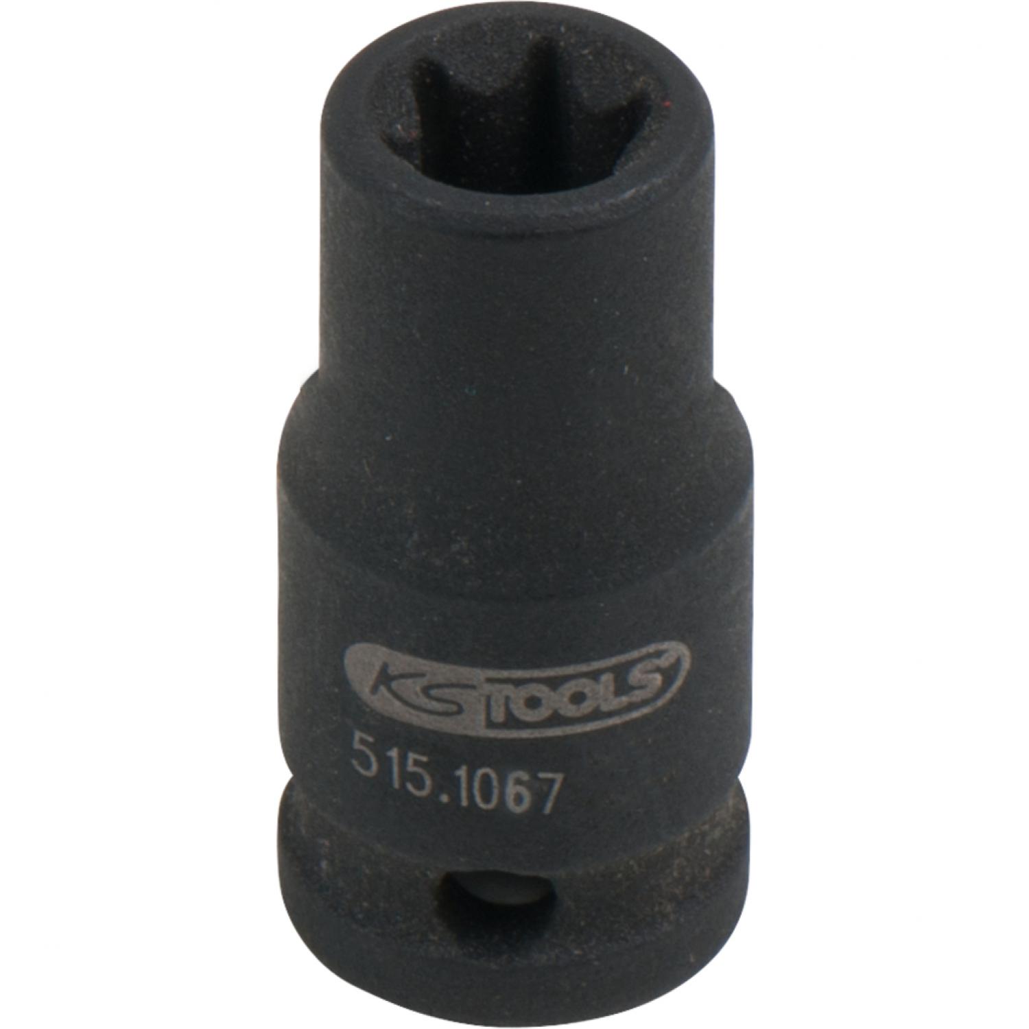 Силовая торцовая головка 1/4" с внешним профилем Torx, короткая, E7