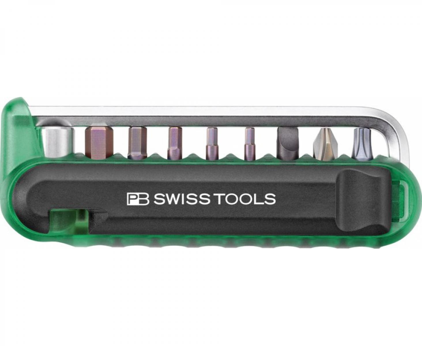 Набор сменных бит SL PH TX HEX формы C6,3 PB Swiss Tools PB 470.Green 10 шт. 0.8 x 5.5