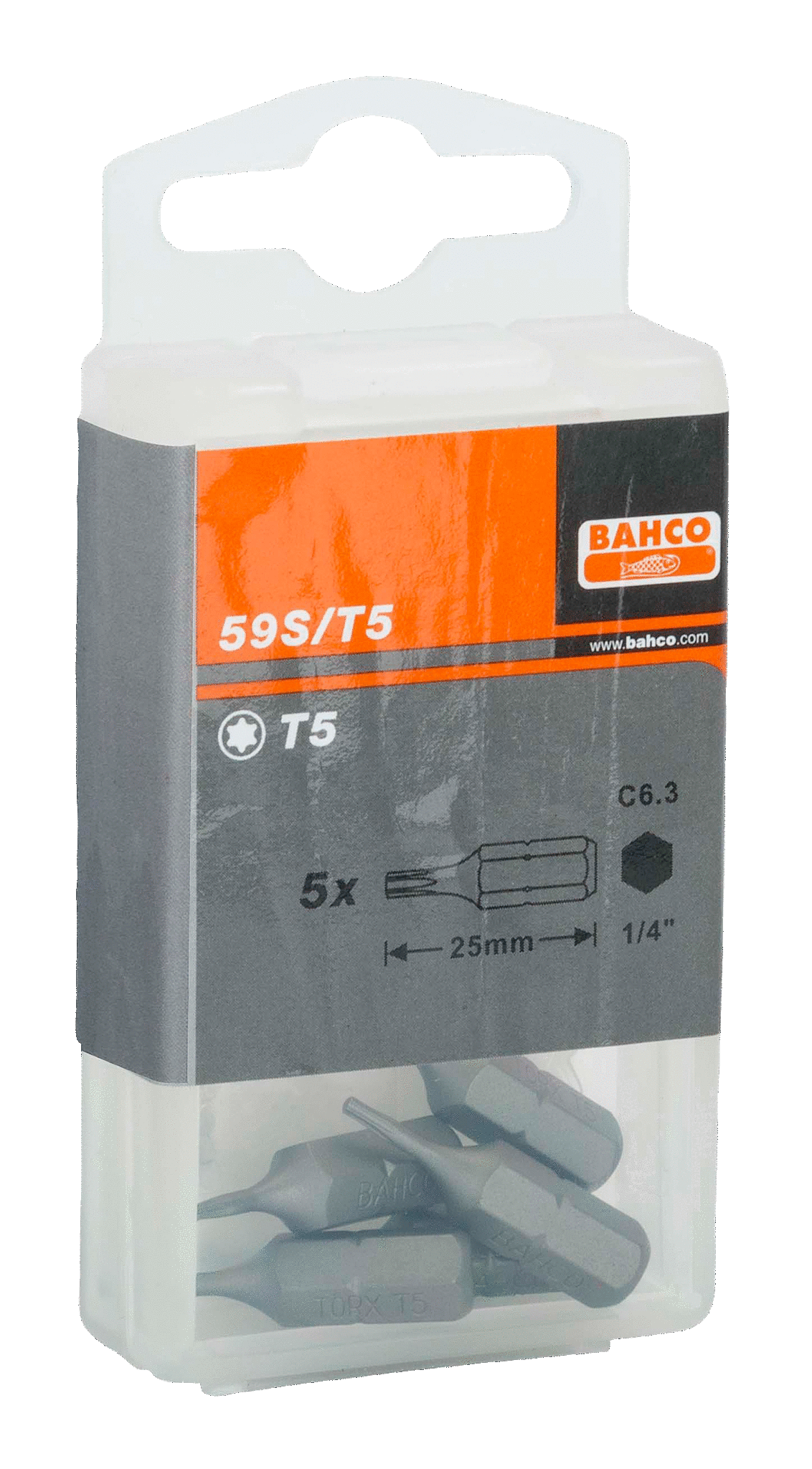картинка Стандартные биты для отверток Torx®, 25 мм BAHCO 59S/T25 от магазина "Элит-инструмент"