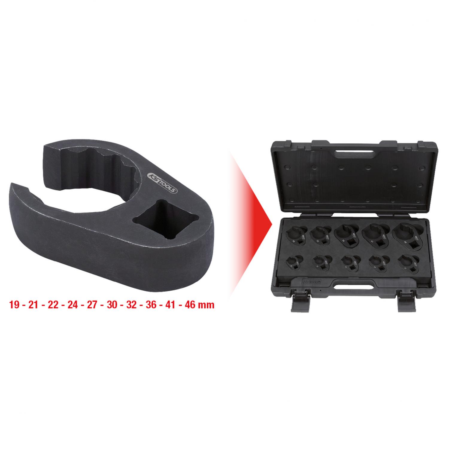 картинка Комплект ключей для трубопроводов, ширина зева 19-46 мм, 10 шт от магазина "Элит-инструмент"