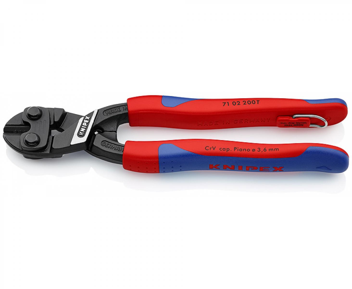 картинка KNIPEX CoBolt компактный болторез со страховочным креплением KN-7102200T от магазина "Элит-инструмент"