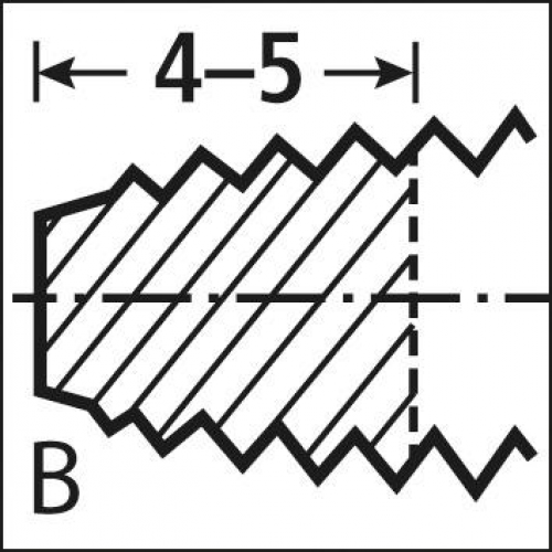 картинка Машинный метчик DIN371 HSSE тип UNI форма B M8 FORMAT 1683 0080 Fplus от магазина "Элит-инструмент"