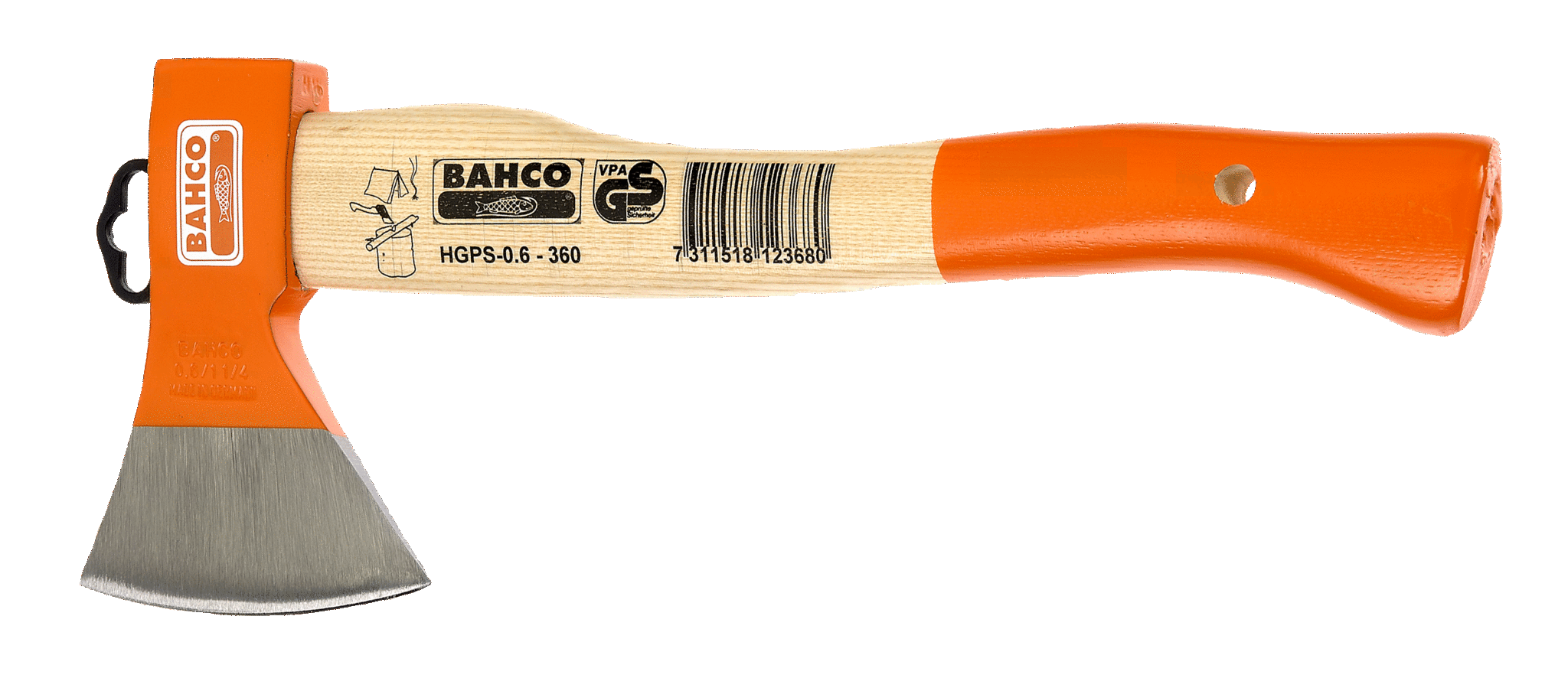 Туристский топор универсальный, деревянная рукоятка BAHCO HGPS-0.8-380