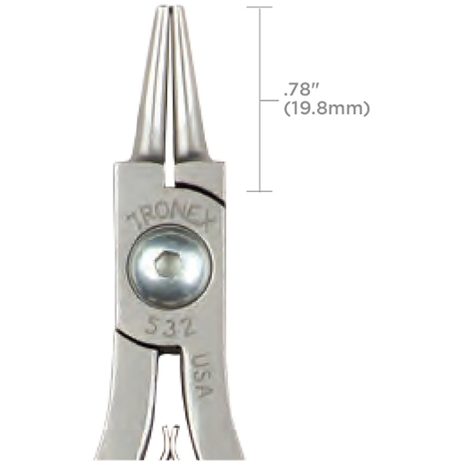 картинка P532/P732 • Плоскогубцы с круглым наконечником - Короткий наконечник P732 от магазина "Элит-инструмент"