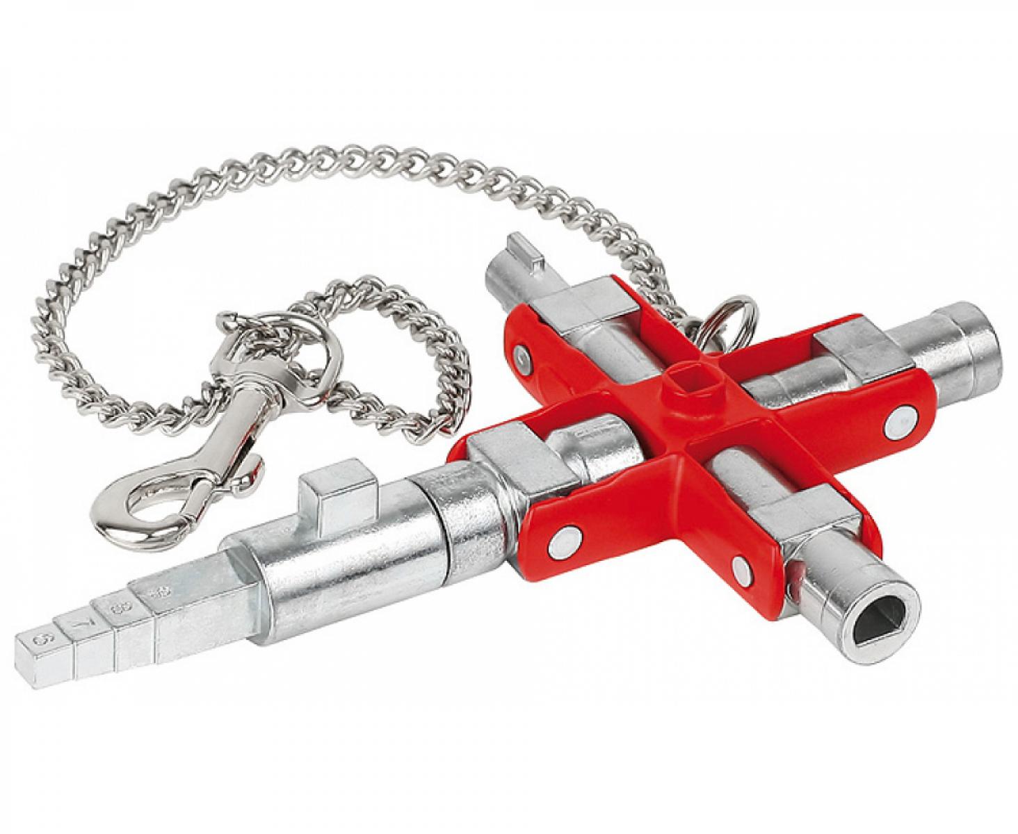 картинка Универсальный ключ для строительства для шкафов и систем запирания Knipex KN-001106V01 от магазина "Элит-инструмент"
