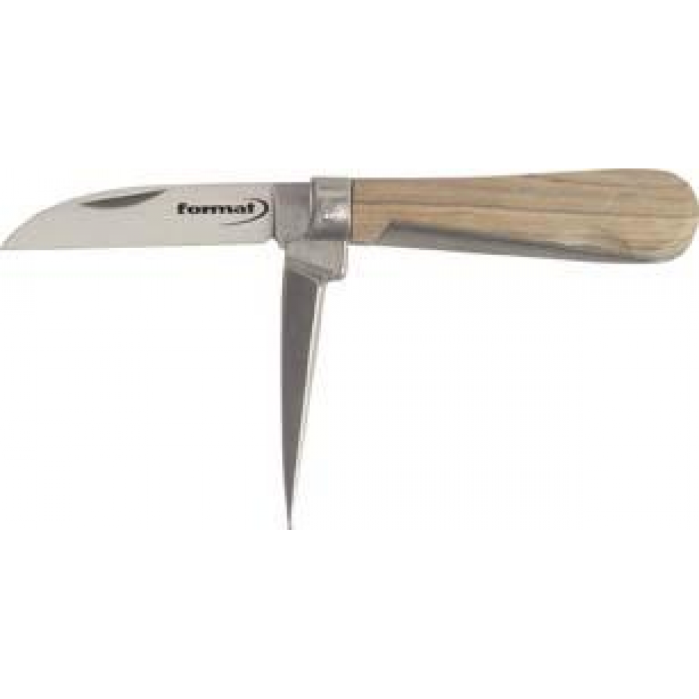 Кабельный нож, деревянная ручка, 2 предмета, FORMAT 163 мм 5432 0160 Fplus
