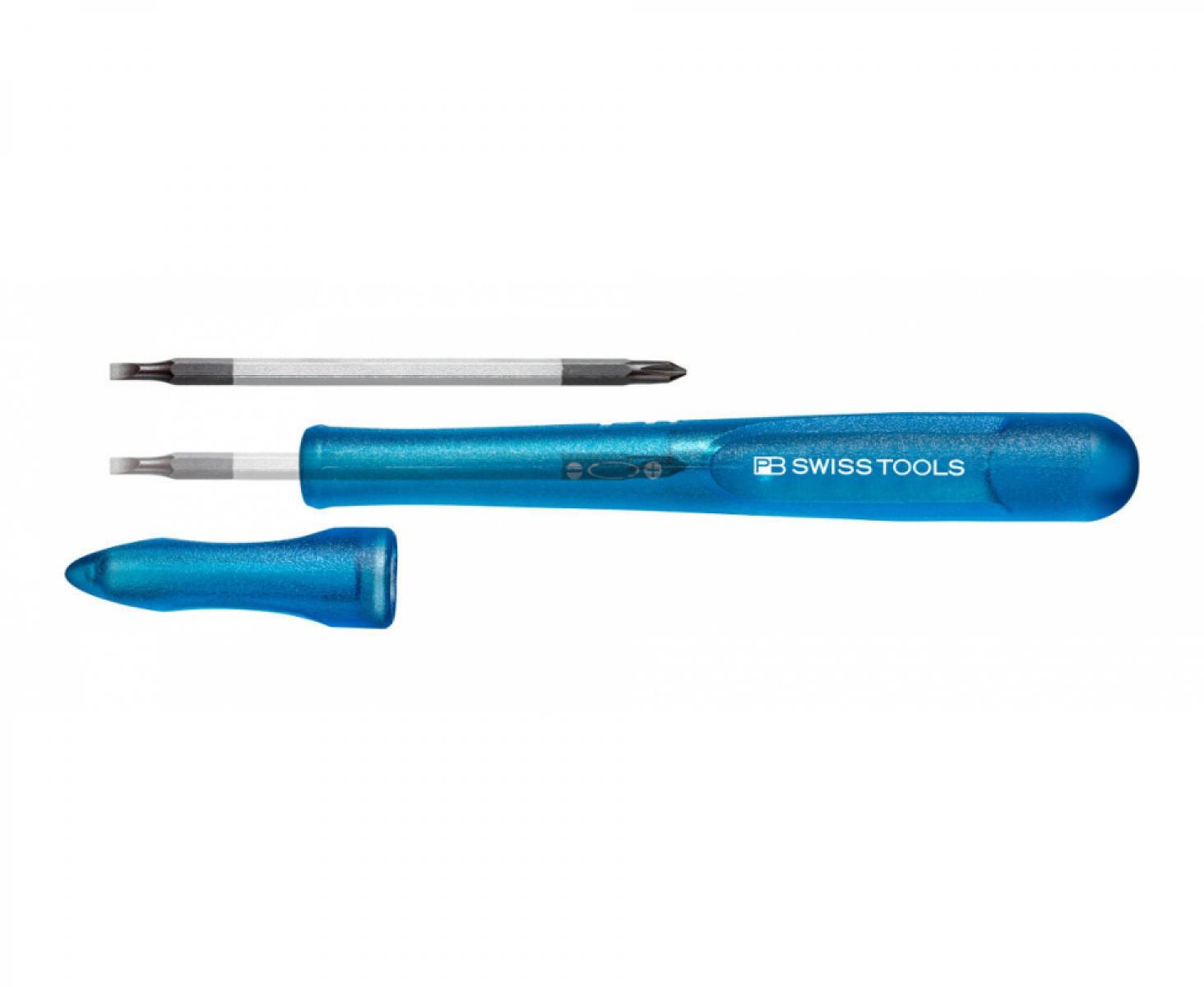 Отвертка прецизионная прецизионная PB Swiss Tools со сменным жалом SL PH PB 168.00-30 BL синяя
