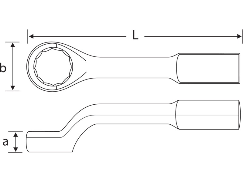 картинка Ударный накидной ключ с отгибом дюймовых размеров BAHCO 315Z-1.5/16 от магазина "Элит-инструмент"