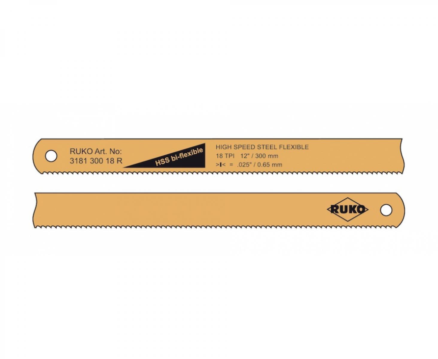картинка Полотно ножовочное Ruko HSS-Bi-flexible 300х0.65х13 мм 318130024R от магазина "Элит-инструмент"