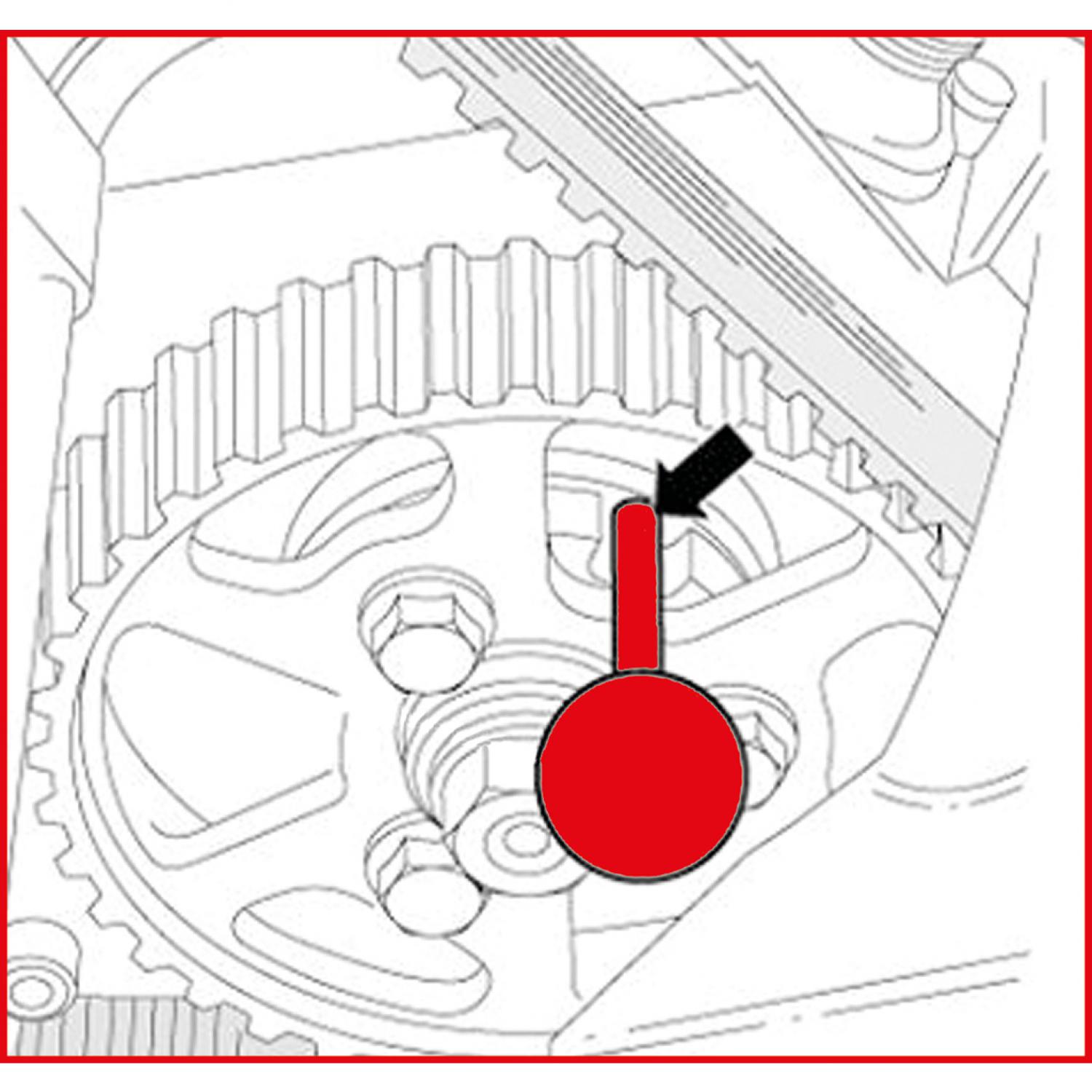картинка Комплект инструментов для блокировки коленчатых и распределительных валов для VAG, из 2 шт от магазина "Элит-инструмент"
