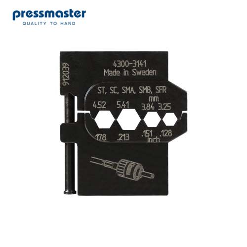 PM-4300-3141 Матрица для опрессовки оптических разъёмов: 3.25 мм, 3.84 мм, 4.52 мм, 5.41 мм