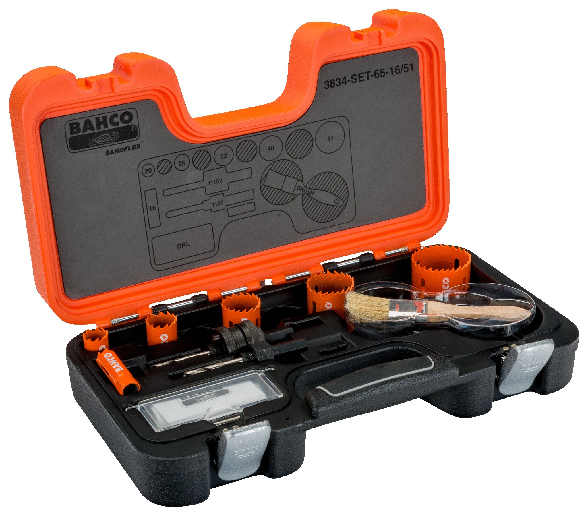 картинка Наборы биметаллических кольцевых пил Sandflex BAHCO 3834-SET-65-16/51 от магазина "Элит-инструмент"