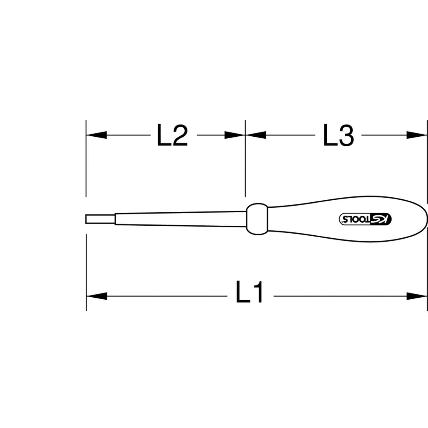 картинка ERGOTORQUE VDE Отвертка для внутренних четырехгранников, № 1, 255 мм от магазина "Элит-инструмент"