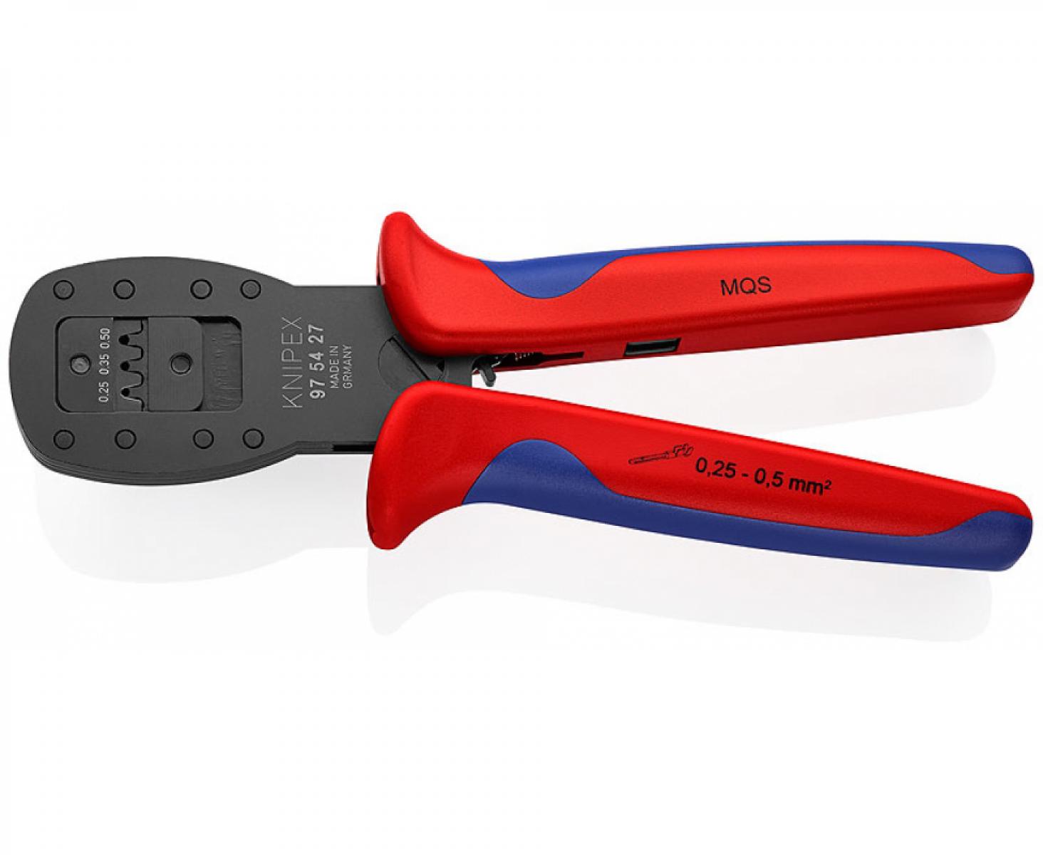 Обжимные клещи параллельного обжима для миниатюрных штекеров MQS Knipex KN-975427