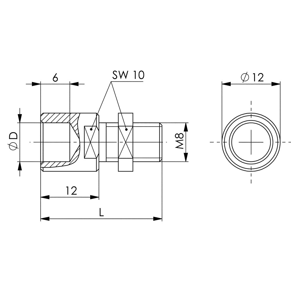 картинка Полый цилиндр АМF 568845 от магазина "Элит-инструмент"