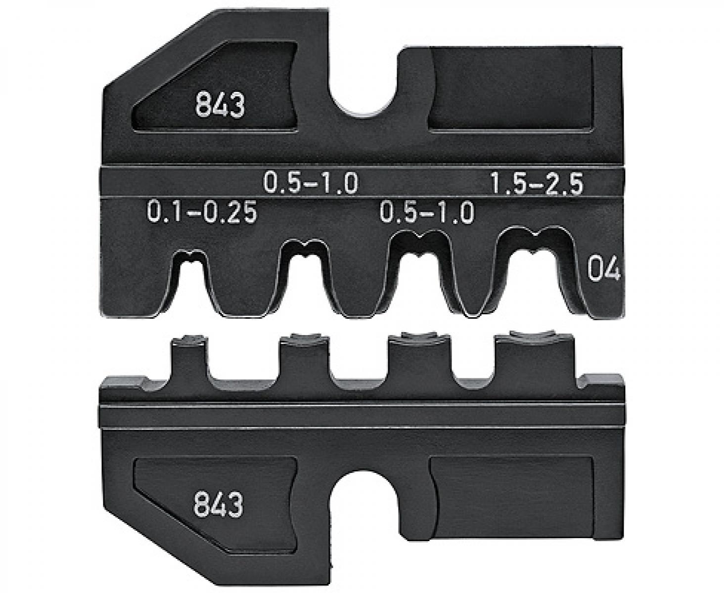 картинка Плашка опрессовочная для неизолированных штекеров 2,8 + 4,8 мм Knipex KN-974904 от магазина "Элит-инструмент"