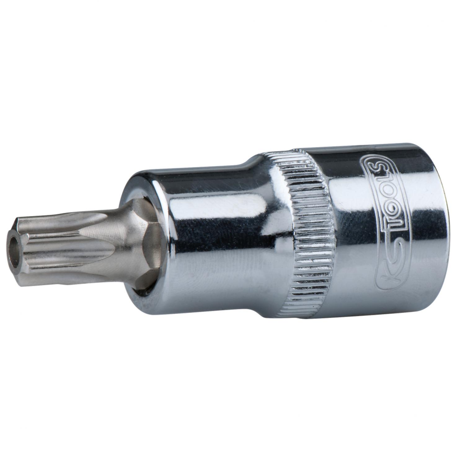 Торцовая головка с битом CHROMEplus 1/2" с профилем Torx, с торцовым отверстием, TВ50