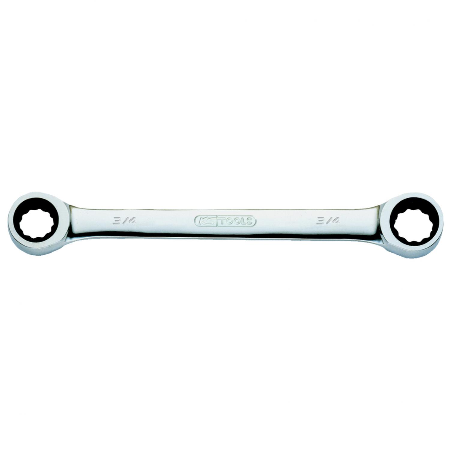 картинка Двусторонний накидной ключ с трещоткой GEARplus, 11/16"x3/4" подвеска от магазина "Элит-инструмент"