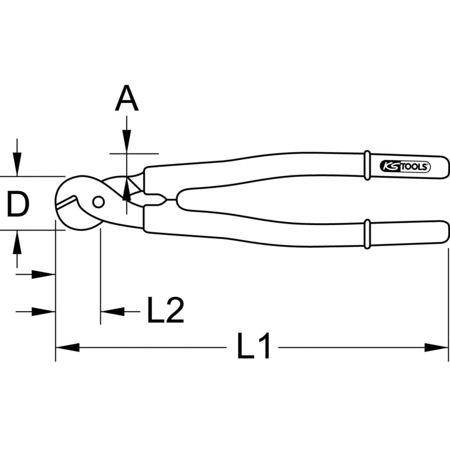 картинка Ножницы изолированные для кабелей и проволочных тросов, 800 мм от магазина "Элит-инструмент"