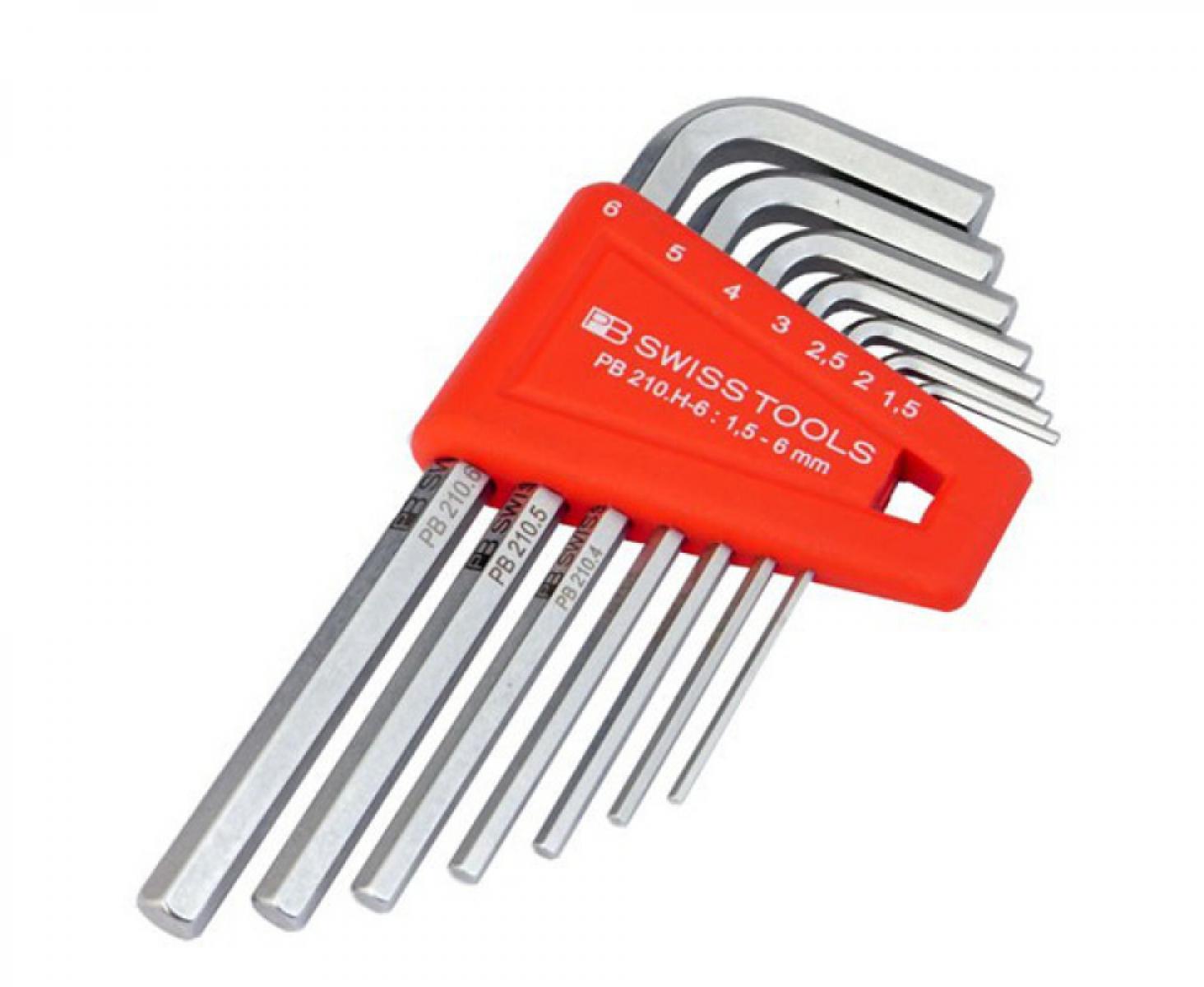 картинка Набор штифтовых шестигранных ключей HEX PB Swiss Tools PB 210.H-6 7 шт. от магазина "Элит-инструмент"