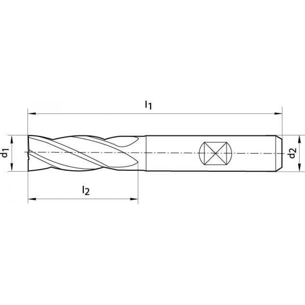 картинка Концевая фреза короткая DIN844 HSSCo8 TiALN тип N FORMAT 14 мм 2175 1400 Fplus от магазина "Элит-инструмент"