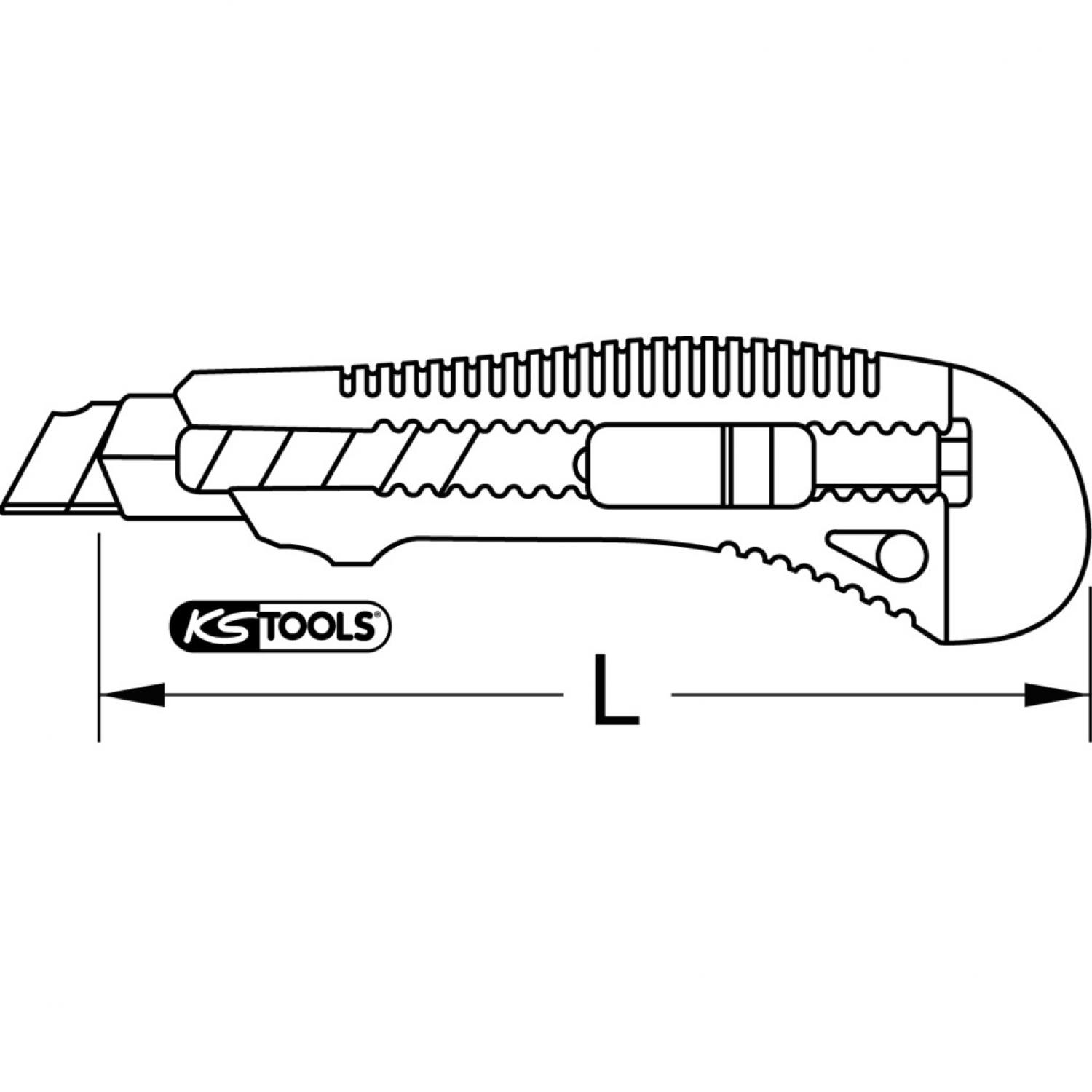 картинка Стандартный универсальный нож с ломающимся лезвием, 140 мм от магазина "Элит-инструмент"