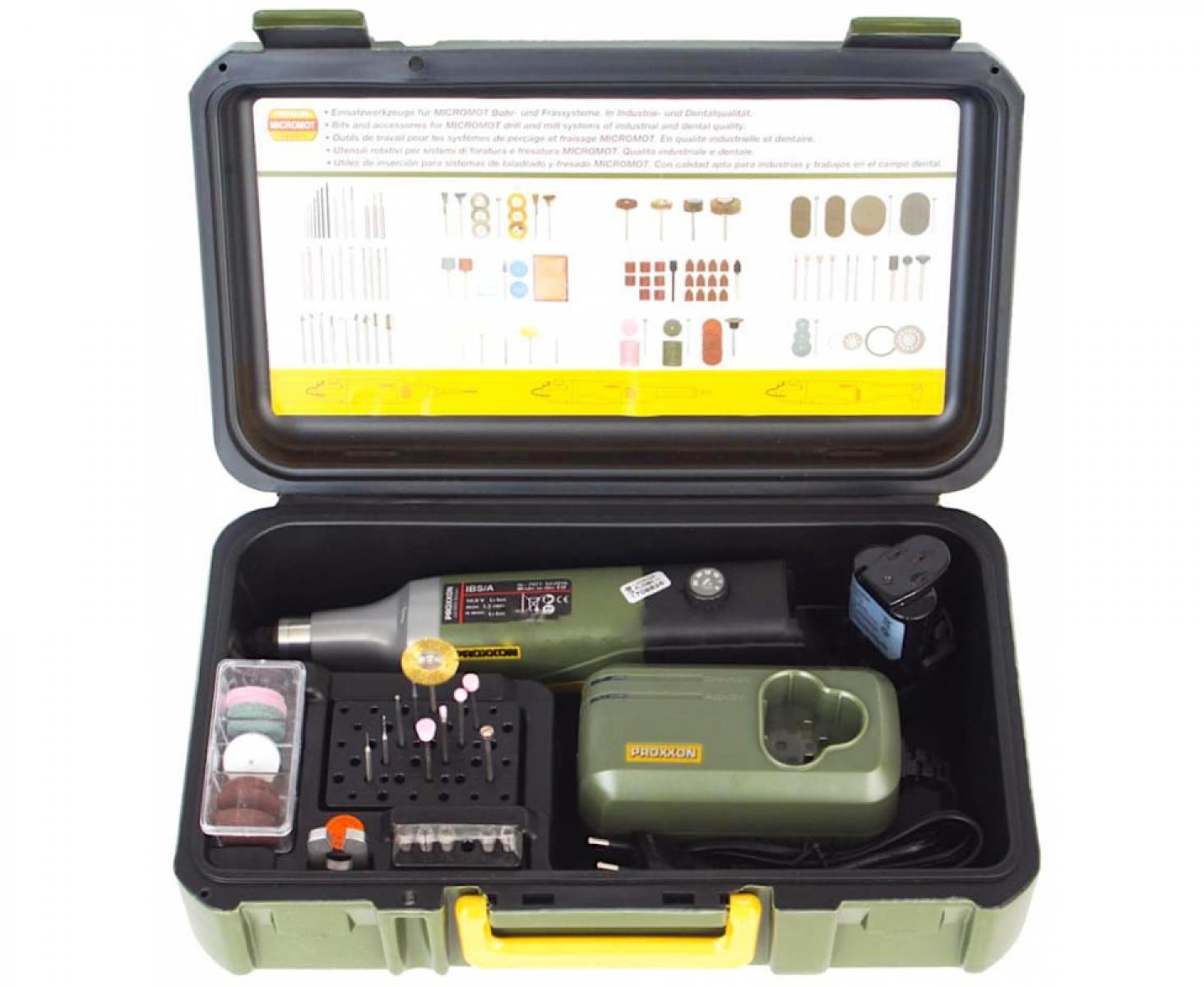 картинка Бормашина аккумуляторная с зарядным устройством и батареей Proxxon IBS/A 29800 от магазина "Элит-инструмент"