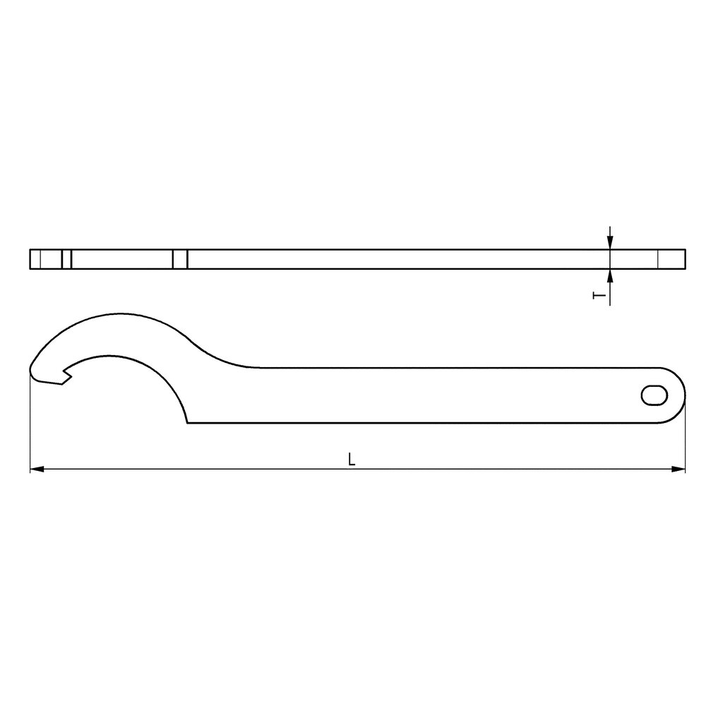 картинка Крючковый ключ с наконечником АМF 54387 от магазина "Элит-инструмент"
