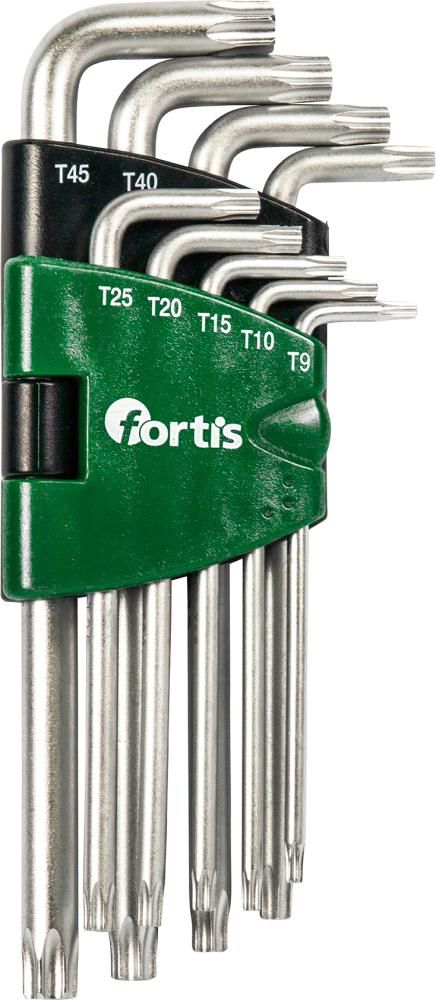 Набор угловых отверток TORX®, в зажиме, FORTIS 4317784730037 (количество - 9-pc / содержание - T 9; 10; 15; 20; 25; 27; 30; 40; 45)