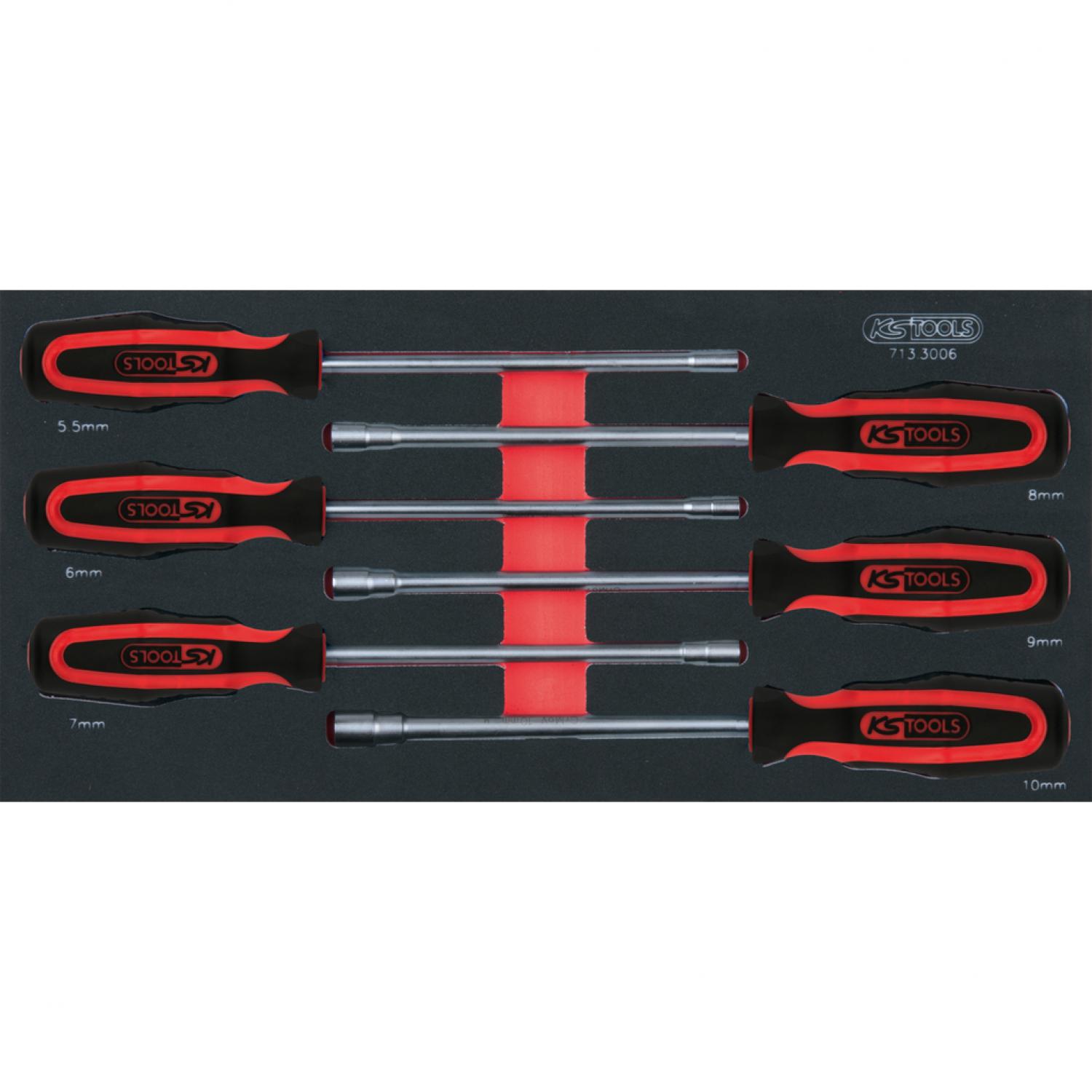 Комплект отверток с торцовыми головками ERGOTORQUEplus SCS, 6 шт, во вкладке на 1/3 инструментального ящика