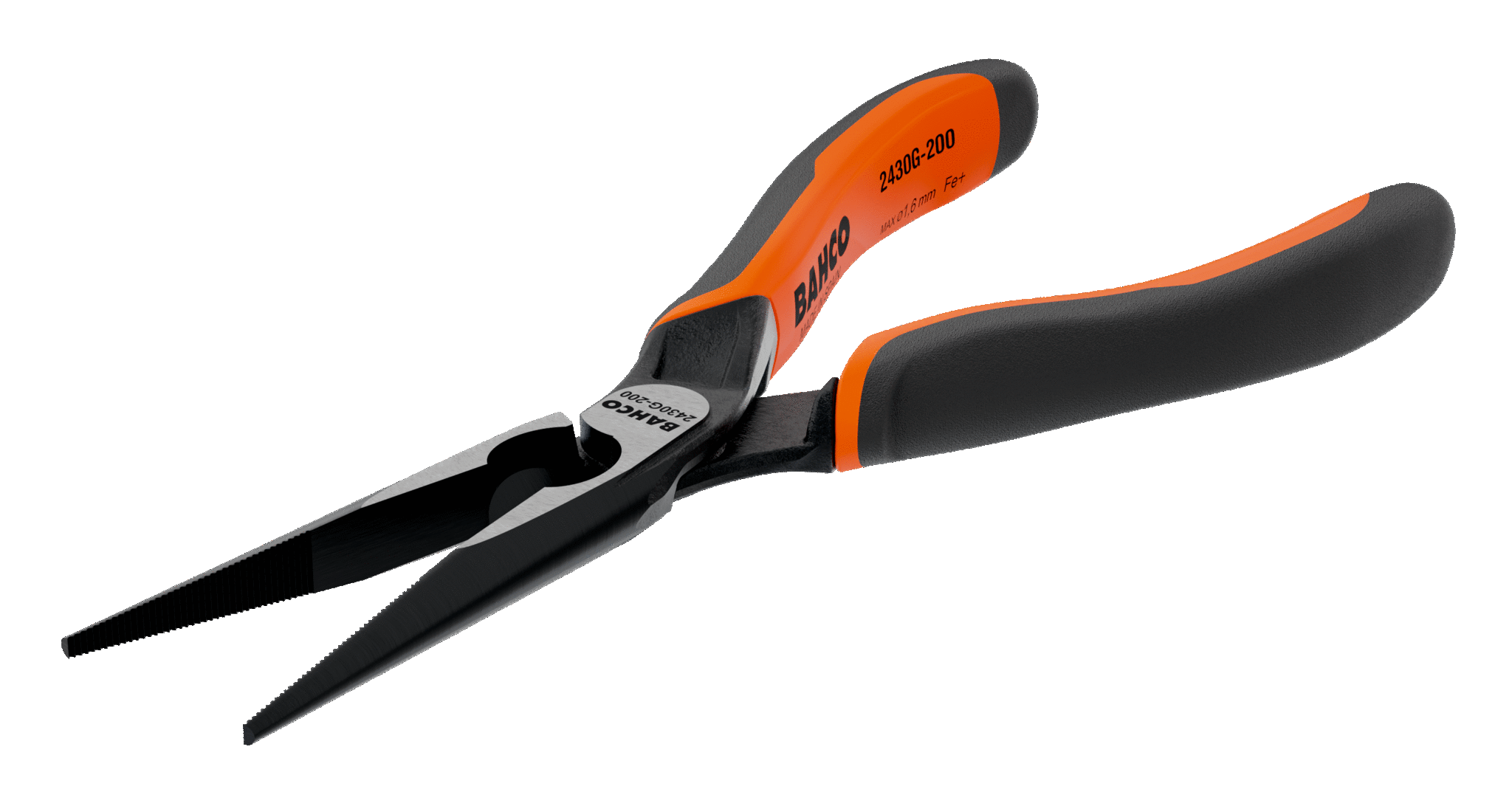 картинка Плоскогубцы ERGO™ с удлиненными губками с двухкомпанентными рукоятками и фосфатным покрытием (200 mm) Промышленная упаковка BAHCO 2430G-200IP от магазина "Элит-инструмент"